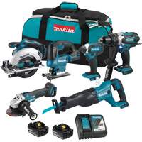 LXT 6-Tool Combo Kit, Lithium-Ion, 18 V R.M.G. Prévention