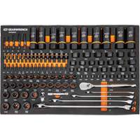 Mechanics Tool Set in Modular Foam Trays with Storage Unit, 247 Pieces R.M.G. Prévention