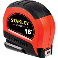 High-Visibility LEVERLOCK&reg; Tape Measure, 16', Imperial Graduations R.M.G. Prévention