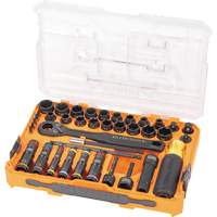 KNECT Complete Impact Pass Through & Flip Socket Set, 39 Pcs, Impact R.M.G. Prévention