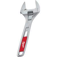 Wide Jaw Adjustable Wrench, 8" L, Chrome R.M.G. Prévention