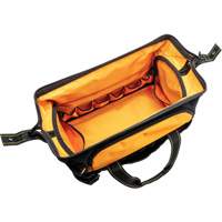 Sac &agrave; outils de 20" pour les professionnels, Nylon, 33 pochettes, Noir/Orange R.M.G. Prévention