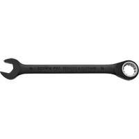 Metric Spline Combination Reversible Ratcheting Wrench, Black/Chrome Finish R.M.G. Prévention