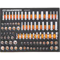 MEGAMOD Metric Mechanics Tool Set in Modular Foam Trays with Rolling Cabinet, 358 Pieces R.M.G. Prévention