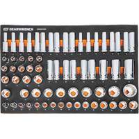 MEGAMOD Metric Mechanics Tool Set in Modular Foam Trays with Rolling Cabinet, 358 Pieces R.M.G. Prévention