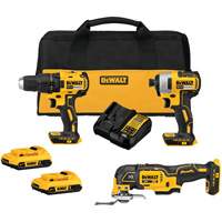 Ensemble de trois outils combin&eacute;s sans fil et sans balai, Lithium-ion, 20 V R.M.G. Prévention