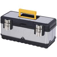 JPSTB-15 Stainless Steel Hand Tool Box, 6-1/4" D x 15" W x 7" H, Black/Silver R.M.G. Prévention