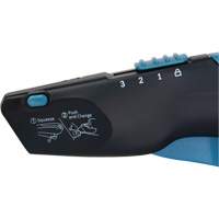 Couteau de s&eacute;curit&eacute; r&eacute;tractable , Acier inoxydable, Robuste, Prise en Plastique/Aluminium R.M.G. Prévention