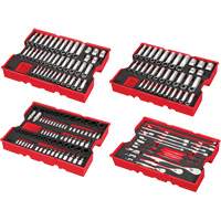 Metric & SAE Ratchet & Socket Set with Trays for PACKOUT Drawers, 242 Pcs, Impact, 1/4"/3/8"/1/2" Drive Size, Deep R.M.G. Prévention