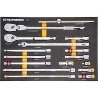 1/2" 90-Tooth Ratchet & Drive Tool Set with Foam Storage Tray R.M.G. Prévention