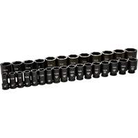6 Point SAE Socket Set, 29 Pcs, Impact, 3/4" Drive Size, Deep R.M.G. Prévention