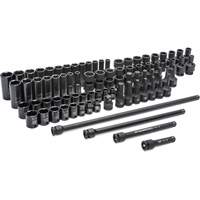 6 Point SAE/Metric Master Socket Set, 80 Pcs, Impact, 3/8" Drive Size, Deep R.M.G. Prévention