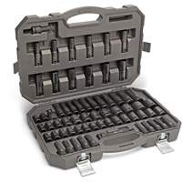 6 Point SAE/Metric Master Socket Set, 80 Pcs, Impact, 3/8" Drive Size, Deep R.M.G. Prévention
