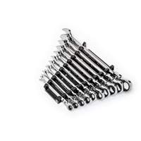 90-Tooth 12 Point SAE Wrench Set, Flex Head/Ratcheting Combination, 10 Pieces, Imperial R.M.G. Prévention