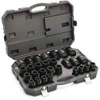 6 Point Metric Socket Set, 28 Pcs, Impact, 3/4" Drive Size, Deep R.M.G. Prévention