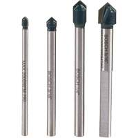 Glass & Tile Drill Bit Set, 4 Pieces, Carbide R.M.G. Prévention