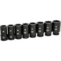 Jeu de douilles SAE &agrave; 6 pans, 8 Mcx, Chocs, Prise de 3/4", Profond R.M.G. Prévention