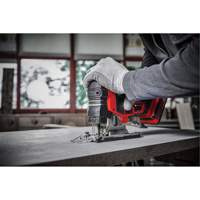 Scie sauteuse professionnelle sans fil &agrave; vitesse variable (outil seulement), 18 V, Lithium-ion, 0-3500 coups/min, 1-1/32" Longueur de la course R.M.G. Prévention
