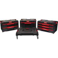 Socle roulant Arx avec jeu de roulettes pivotantes 4 mcx, 23-1/10" x 15" x 22-1/2", Noir R.M.G. Prévention