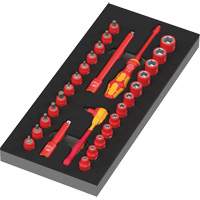 Insert en mousse pour jeu avec cliquet 8007 A VDE Zyklop VDE 1, 1000 V, 30 M R.M.G. Prévention