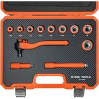 Insulated Ratchet & Socket Set with Case, 1000 V, 12 Pcs R.M.G. Prévention