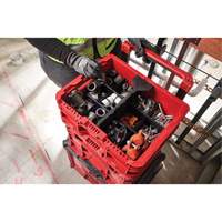 PACKOUT Low-Profile Crate, 15" x 18-5/8" x 6-5/8", Black/Red R.M.G. Prévention