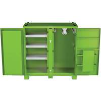 Armoire de rangement d'&eacute;PI sur place, Acier, Vert lime haute visibilit&eacute; R.M.G. Prévention