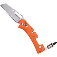 Electrician's Pocket Knife with Driver, 2-99/100" Blade, Stainless Steel Blade, Plastic Handle R.M.G. Prévention