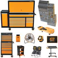 MEGAMOD Master Mechanics Tool Set in Premium Modular Foam Trays with Tool Storage & Shop Equipment, 1331 Pieces R.M.G. Prévention