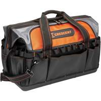 20" Contractor Tool Bag, 1680 Denier/Polyester, 31 Pockets, Black/Grey/Orange R.M.G. Prévention