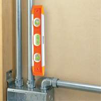 Torpedo Level, 9" L, Plastic, 3 Vials, Magnetic R.M.G. Prévention