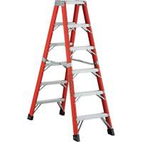 6600 AA Series Industrial Extra Heavy-Duty 2-Way Stepladders, Fibreglass, 375 lbs. Capacity, 4' R.M.G. Prévention