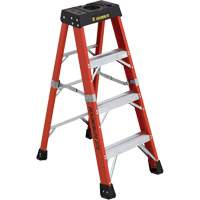 Industrial Extra Heavy-Duty Stepladders (6800 AA Series), 4', Fibreglass, 375 lbs. Capacity, Type 1AA R.M.G. Prévention