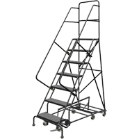 All Directional Rolling Ladder, 7 Steps, 24" Step Width, 70" Platform Height, Steel R.M.G. Prévention