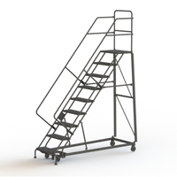 Heavy Duty Safety Slope Ladder, 9 Steps, Perforated, 50° Incline, 90" High R.M.G. Prévention