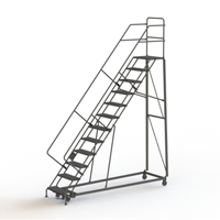 Heavy Duty Safety Slope Ladder, 12 Steps, Serrated, 50° Incline, 120" High R.M.G. Prévention