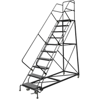 &eacute;chelles en angle de s&eacute;curit&eacute;, 9 marches, Perfor&eacute;, Inclinaison 50°, Hauteur 90" R.M.G. Prévention