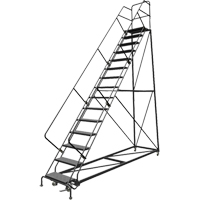 &eacute;chelles en angle de s&eacute;curit&eacute;, 15 marches, Perfor&eacute;, Inclinaison 50°, Hauteur 150" R.M.G. Prévention