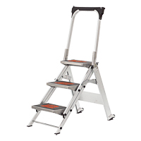 Safety Stepladder with Bar & Tray, 2.2', Aluminum, 300 lbs. Capacity, Type 1A R.M.G. Prévention