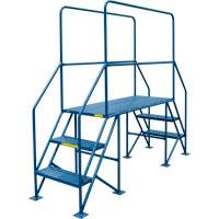 Crossover Ladder, 35-1/2" Overall Span, 31-1/2" H x 22" D, 22" Step Width R.M.G. Prévention
