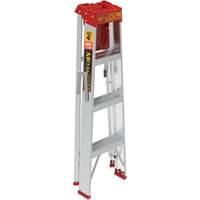 Step Ladder with Paint Tray, 4', Aluminum, 200 lbs. Capacity, Type 3 R.M.G. Prévention