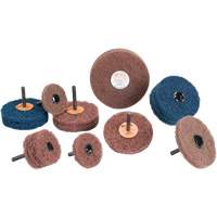 Meule Buff & Blend Standard Abrasives, 3" dia. x 1/4" la, Arbre 1/4", Oxyde d'aluminium R.M.G. Prévention
