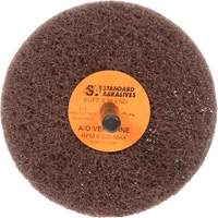 Meule Buff & Blend Standard Abrasives, 3" dia. x 1" la, Arbre 1/4", Oxyde d'aluminium R.M.G. Prévention