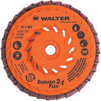 Meule &agrave; lamelles Enduro-Flex 2-in-1, 4-1/2" x 5/8"-11, Grain 80, C&eacute;ramique R.M.G. Prévention