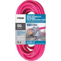 Neon Flex&reg; High Visibility Extension Cord, Outdoor, SJTW, 12/3 AWG, 15 A, 50' R.M.G. Prévention