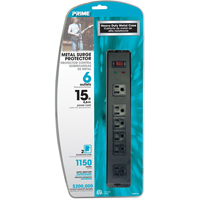 Surge Protector, 6 Outlets, 1150 J, 1875 W, 15' Cord R.M.G. Prévention