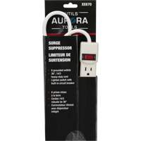 Surge Suppressor, 6 Outlets, 200 J, 1875 W, 3' Cord R.M.G. Prévention