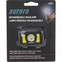 Lampe frontale, DEL, 350 lumens, 2 hres de fonctionnement, piles Rechargeable R.M.G. Prévention