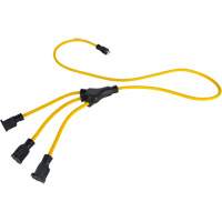 Adaptateur d'alimentation de style W, Ext&eacute;rieur, STOW, AWG 12/3, 15 A, 3 prise(s), 2' R.M.G. Prévention