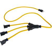Adaptateur d'alimentation de style W, Ext&eacute;rieur, STOW, AWG 12/3, 15 A, 3 prise(s), 2' R.M.G. Prévention